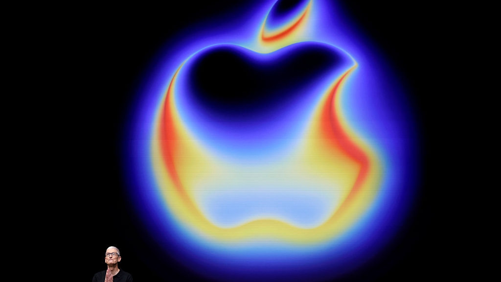 CUPERTINO, CALIFORNIA - SEPTEMBER 09: Apple CEO Tim Cook speaks during the keynote address at an Apple special event on September 09, 2025 in Cupertino, California. Apple will announce a new generation of iPhones during a special event at Apple headquarters.  (Photo by Justin Sullivan/Getty Images)