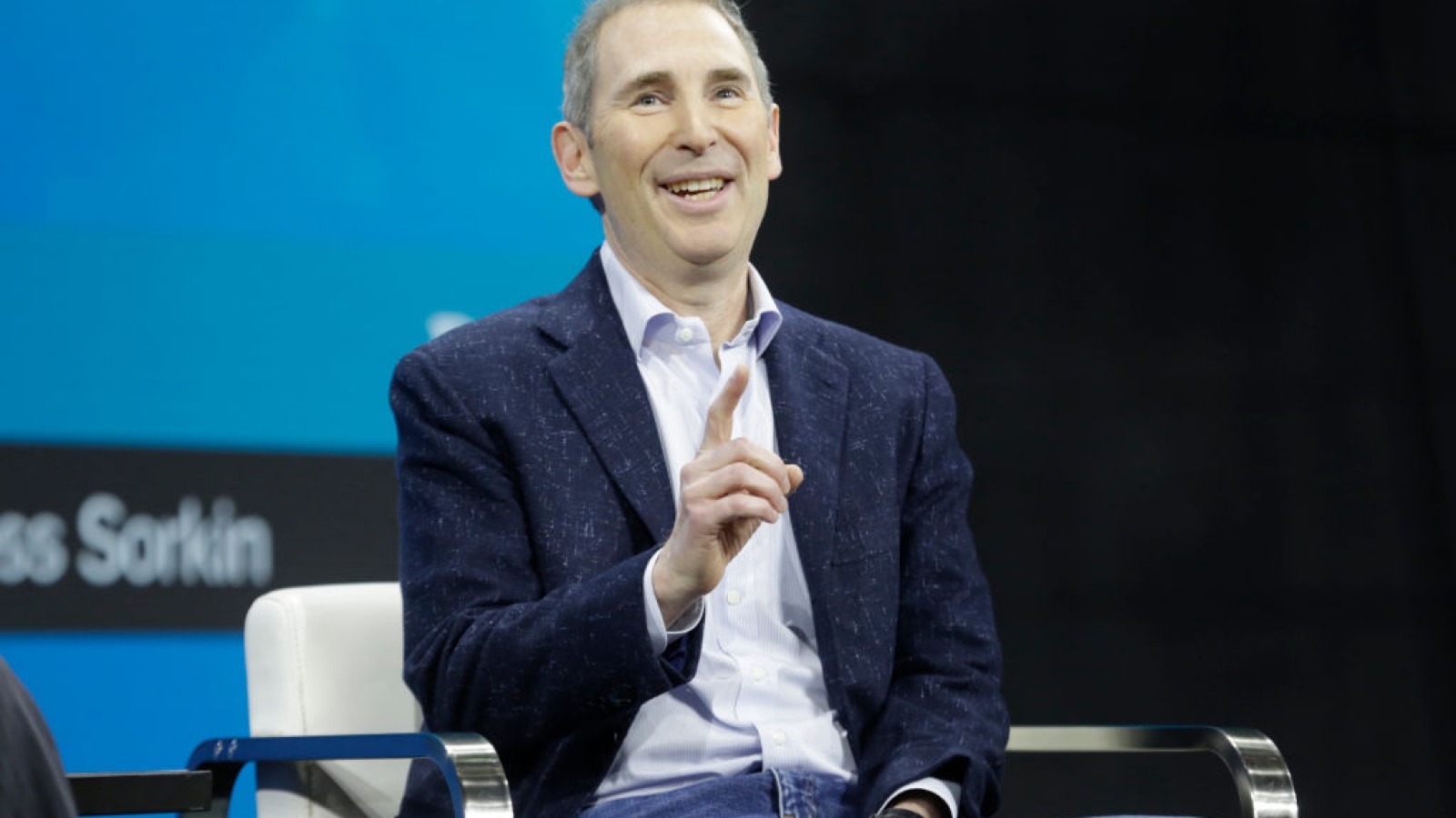 NEW YORK, NEW YORK - NOVEMBER 30: Andy Jassy on stage at the 2022 New York Times DealBook on November 30, 2022 in New York City. (Photo by Thos Robinson/Getty Images for The New York Times)